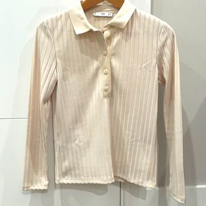Mango, cream blouse, size S